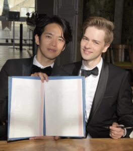 竹田純とクリスの結婚写真